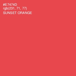#E7474D - Sunset Orange Color Image
